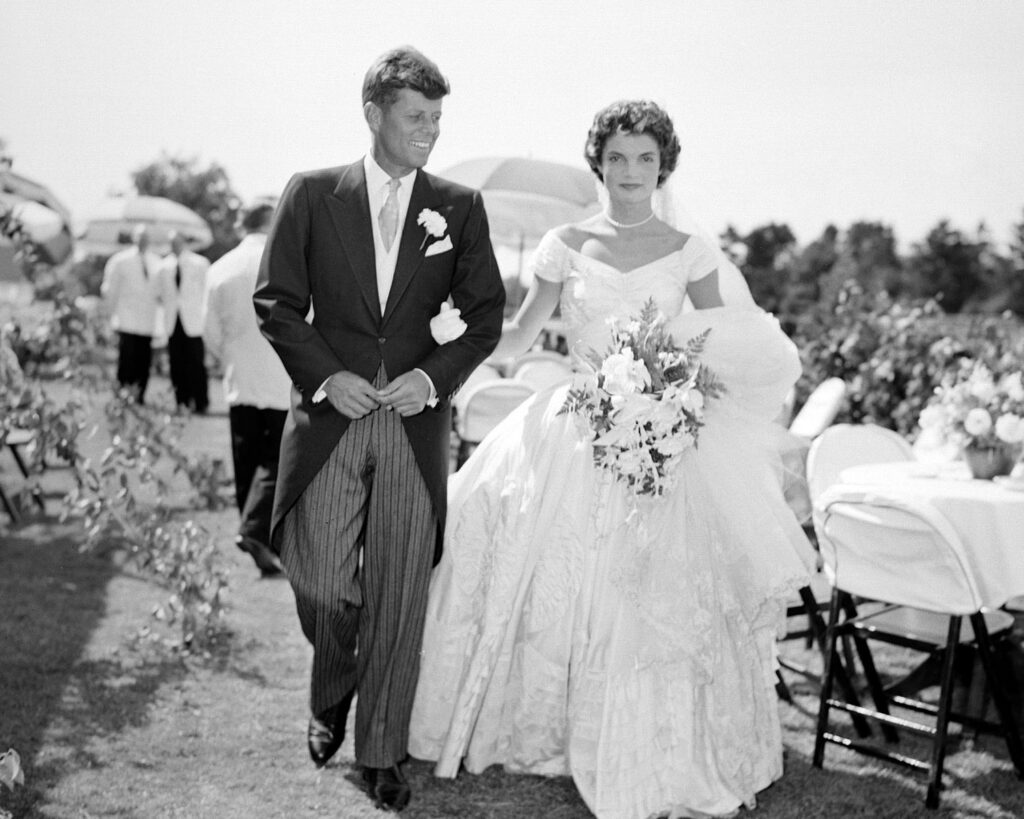 These weddings were notable for the celebrity and the elegance of each couple and the iconic wedding gowns worn by the brides.