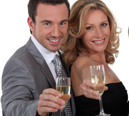 champagne wedding toast